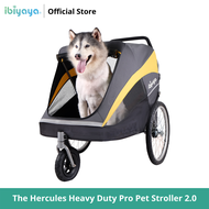 Ibiyaya The Hercules Heavy Duty Pro Pet Stroller 2.0 รถเข็นสุนัข แบบ3ล้อ รับน้ำหนักได้ 50 Kg.