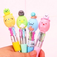 Mini Ballpoint Pen SUMIKKO GURASHI Four Colors  Cartoon 0.5mm Colorful Pens Office School student stationery Inks