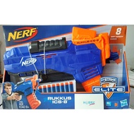 HASBRO NERF Rukkus ICS-8 N-Strike Elite 8 Dart Indexing Clip Pump Action Blaster Collector Toys Kids