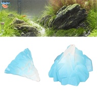 CAUSI 2PCS Set Underwater Iceberg Ornament, Vivid Aquarium Ecology Blue Aquarium Iceberg Decoration,