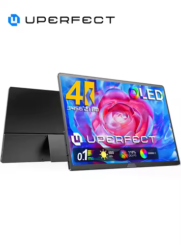 UPERFECT UColor O Pure 15.6" OLED Portable Monitor 4K USB C Laptop Monitor with 110% DCI-P3 HDMI Com