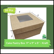 Spring Jade-Cake Pastry Box 9 x 9 x 5 (20 pcs)