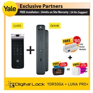 YALE YDR50GA Smart Gate Lock + Yale Luna Pro+ Face recognition