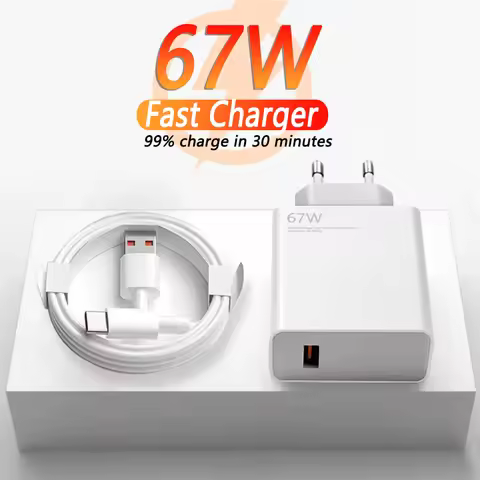 For Xiaomi 67W USB Super Fast Charger Power Adapter Mi 12 11 6A Type C Cable POCO X5 X4 Pro Note 9 1