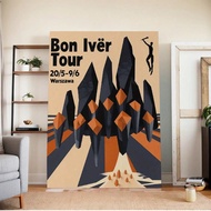 Bon Iver Tour Warsaw Canvas Wall Art, Canvas Decorative Painting For Home & Office Decoration, Wall 