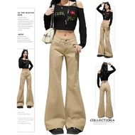 American Style Hot Girl Y2K Low Waist Flare Jeans for Women