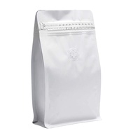 50 Pieces 16 Ounce White Kraft Paper Coffee Bags, Stand Up Coffee Pouches with One Way Degassing Val