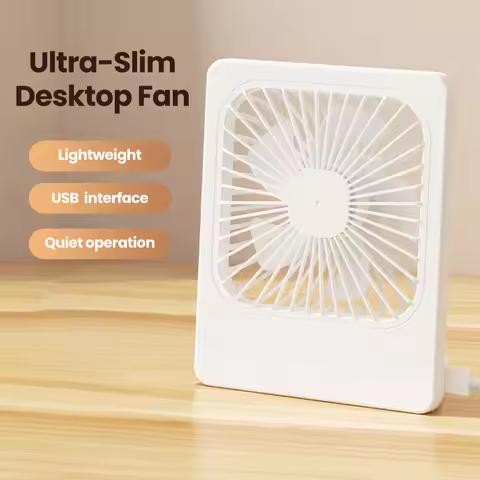 Utra-Slim Mini Desktop Fan USB Rechargeable Cable Portable Small Fan For Student Dormitory Computer 