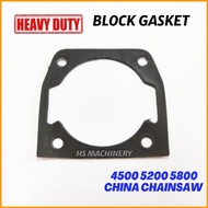 Heavy Duty 4500 5200 5800 China Chainsaw Cylinder Gasket Block Gasket