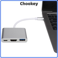 CHOOKMY 3 in 1 Type-C Hub, 4K Output USD3.0 & PD 100W TypeC Docking Station, Plug and Play TypeC to 