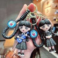 Wednesday Addams Family & The Thing Hand Keychain Cute Anime Figure Backpack Pendant Halloween Birth