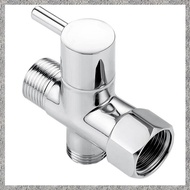 (NUDA) Bidet T Adapter with Shut-Off Valve 3-Way Tee Connector 7/8In X 7/8In X G1/2 for Toilet Bidet