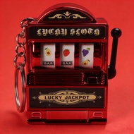Simple Fashion Trend Keychain Toy Fruit Machine Slot Machine Keychain Creative Mini Casino Game Pend