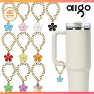Flower Shaped Pendant Cute Keychain Pendant Mini Flower Keychain for Stanley Cup