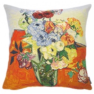 Julespansu Cushion Roses et Anemones-1890(111824595)Van Gogh Imported From France