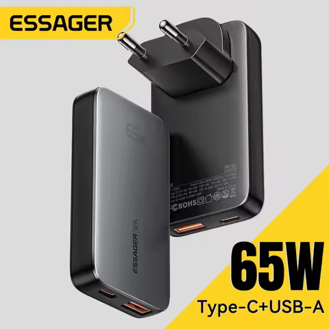 Essager 65W GaN Charger USB Type C PD3.0 Fast Charge For Macbook Tablet Quick Charge QC4.0 3.0 Phone