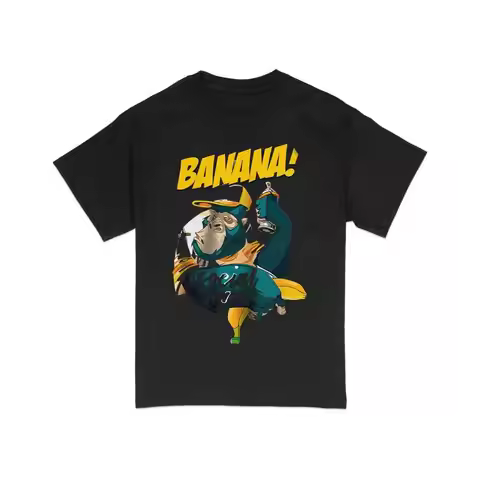 Cool Banana Social Man T Shirt Funny Monkey With Hat And Glasses Casual Streetwear Unique Animal Des