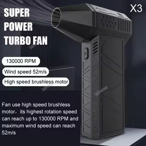 3nd Generation X3 Violent Blower Mini Turbo Jet Fan Handheld Brushless Motor 135,000 RPM Wind Speed