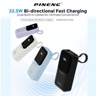Pineng PN-831PD 10000mAh 22.5W Fast Charge Built-in Cable Pocket Size Powerbank PN831 Pineng Powerba