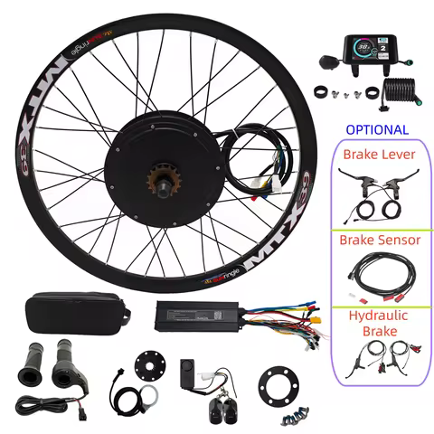 Ebike 48-72V 3000W 20" 24"26" 27.5" 29" 700C MTX39 Rear Wheel Conversion Kits with UKC1 Color Displa