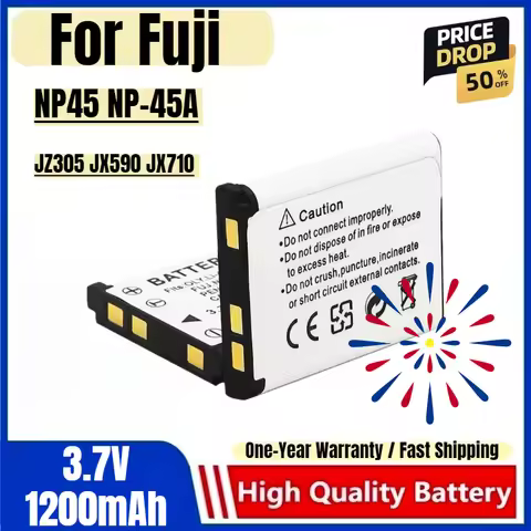 NP45 NP-45A Battery 3.7V 1200mAh Rechargeable Batteries and Chargers for Fuji JZ305 JX590 JX710 Came