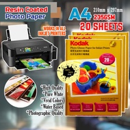 Kodak rc Resin-coated Photo Paper A4 235gsm rc woven rc rough rc glossy rc linen