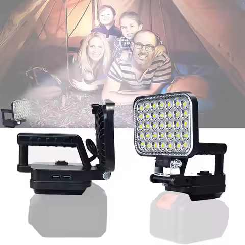 Working Light LED Floodlight Flashlight 3/4/5/8 in Suitable For Makita14.4-20V Lithium Battery BL183