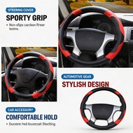 Steering Wheel Cover Carbon Fiber Dynamic 7 Sizes 36 To 50CM Universal For Truck Bus Car Anti Slip I