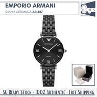(SG LOCAL) Emporio Armani AR1487 Gianni Ceramica Quartz Ceramic Strap Women Watch