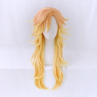 Misscoo Douma Cosplay Wig Demon Slayer Long Blonde Heat Resistant Synthetic Hair