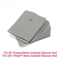 100Pcs/5pcs TO-3P TO-220 TO220 Isolated Silicone Pad Sheet Strip Heatsink Shim Film 25mm*20mm 25mmx2
