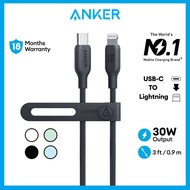 [Clearance 100% New] Anker 542 PowerLine USB C to Lightning Cable 3ft/0.9m iPhone Cable [Apple MFi Certified] Bio-Based 30W Fast Charging Cable(A80B1)