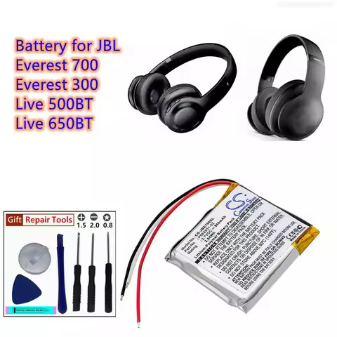 Wireless Headset Battery 3.7V/550mAh P062831-02 for JBL Everest 700, 300, Live 500BT, 650BT