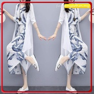 【 Free shipping and fast delivery 】IEF shop ready stock JS women's clothing medium-long print dress 