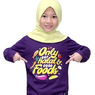 Muslim Children's T-shirt Afrakids AF226 Only Eat Halal and FoodGood