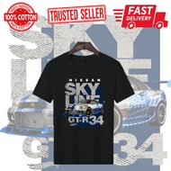 [ Ready Stock in Malaysia ] Skyline GTR Baju Viral Lelaki Baju T shirt Lelaki Men Tshirt Baju GTR Nissan Skyline GTR T shirt Baju Lelaki Baju Perempuan