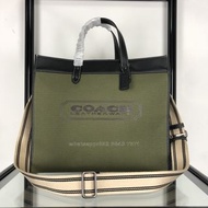 🎀Brand New Free Shipping💙Coach C8457 40 托特包 手提包 手袋 斜挎包 單肩包｜Color 绿色｜Size 40x40x20 cm（超大 请看好尺寸）💙配件全齊適