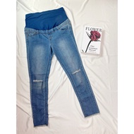 Preloved Pregnant Women's Denim Jeans Trousers / Thrifting Denim Jeans / Thrift Denim Jeans