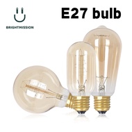 Vintage Edison Bulb E27 ST64 T45 G80 40W 220V LED Lamp Incandescent Light Rope Lamp Holder E27
