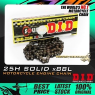 RANTAI ENJIN DID HIGH PERFORMANCE TIMING CHAIN 25H SOLID-88L FOR HONDA WAVE100/R/125I,DREAM100,FUTUR