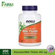Now Foods Silymarin Milk Thistle Extract 300 mg 200 Veg Capsules