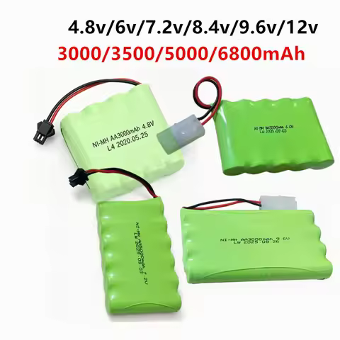 4.8v/6v/7.2v/9.6v 6800mAh Rechargeable Battery or 3000mAh Nimh AA Battery Pack For Rc toys Cars Tank
