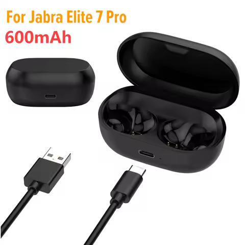 Charger Case for Jabra Elite 7 Pro Earbuds Type-C Port Wireless Charger Case Replacement Charger Cas