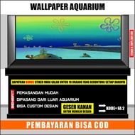 Jumbo size 3d rear aquarium background wallpaper sticker large/ with hd image, bikini bottom theme