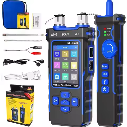 Hot Sell Promotion NOYAFA NF-8508 Network Cable Tester Optical Wire Meter Tracer LCD Digital Recharg