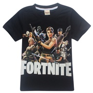 Pure Cotton Summer T Shirts Fortnite  Battle Royale Legend Gaming Pattern Tops Baby Girls Boys T-shi