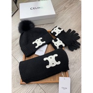 Chanel4444 Black Classic Double C Badge Knitted Hat