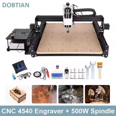 CNC 4540 Engraver with 500W Spindle Motor CNC Router Milling Cutting Machine GRBL Laser Engraver 20W