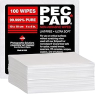 Photographic Solutions PecPad Photowipes for Photographic Emulsions, 100 Sheets 4x4"