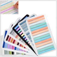 Transparent Sticky Index Tabs 7 Pack Reusable Film Flags Assorted Colors - Minimal Style